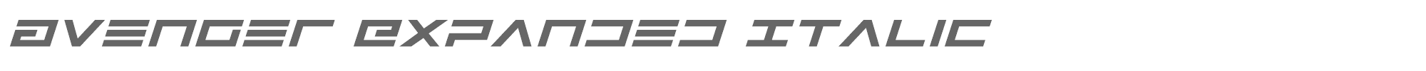 Avenger avengerexpandital.ttf font preview
