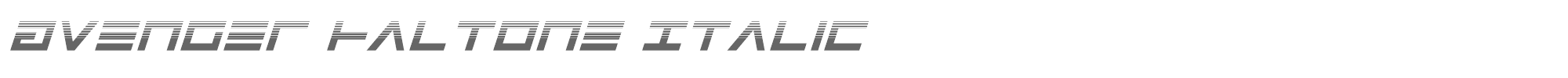 Avenger avengerhalfital.ttf font preview