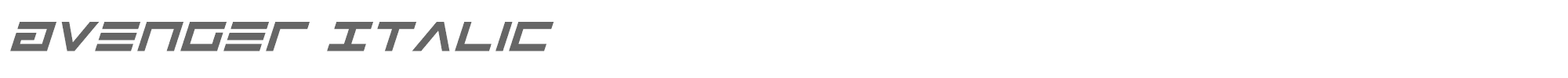 Avenger avengerital.ttf font preview
