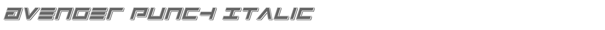 Avenger avengerpunchital.ttf font preview