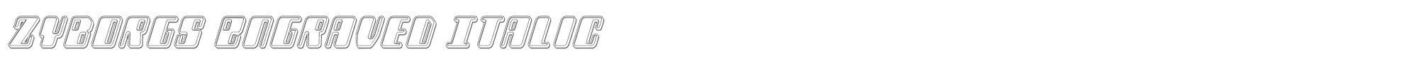 Zyborgs zyborgsengraveital.ttf font preview