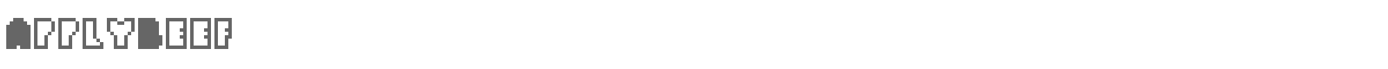 Sample characters Apply Beef Font