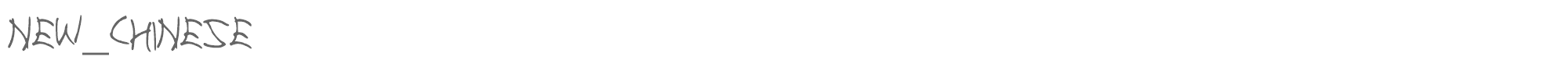 Sample characters New Chinese Font