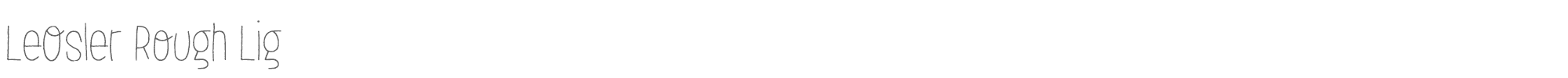Sample characters LeOsler Font