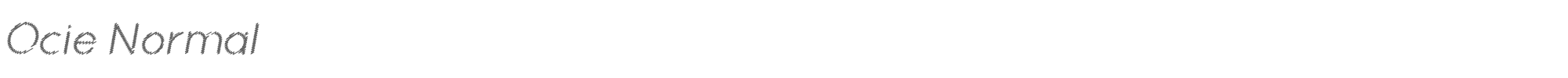 Ocie Ocie-NormalItalic.otf font preview