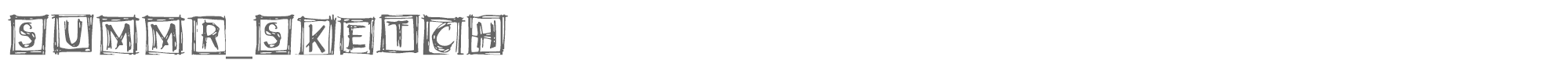 Sample characters Summr Sketch Font