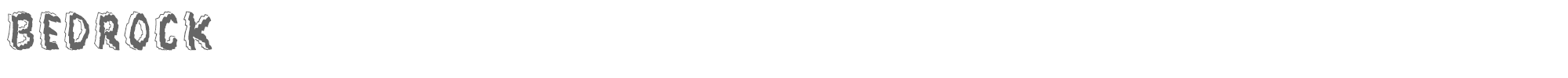 Sample characters Bedrock Font