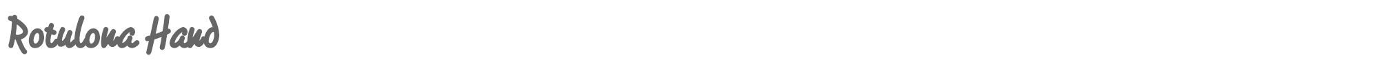 Sample characters Rotulona Hand Font