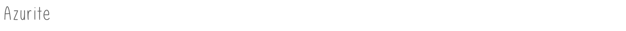Sample characters Azurite Font