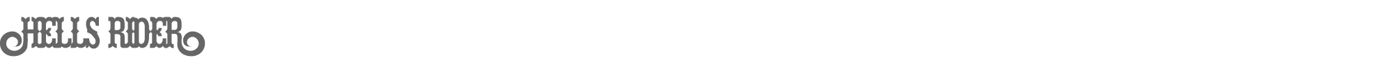 Sample characters Hells Rider Font