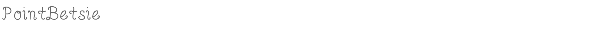 Sample characters Point Betsie Font