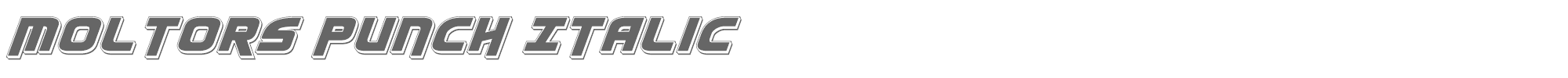 Moltors moltorspunchital.ttf font preview