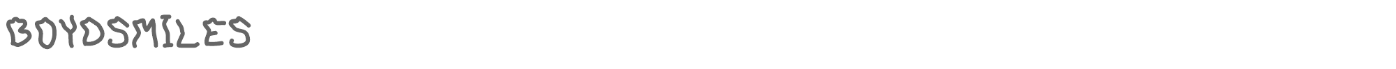 Sample characters Boyd Smiles Font