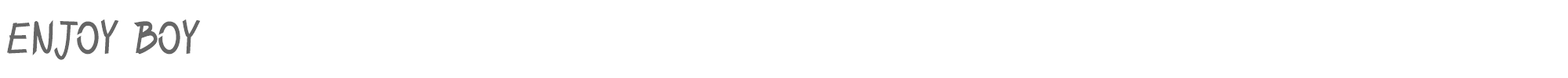 Enjoy Boy ENJOY_BOY.otf font preview