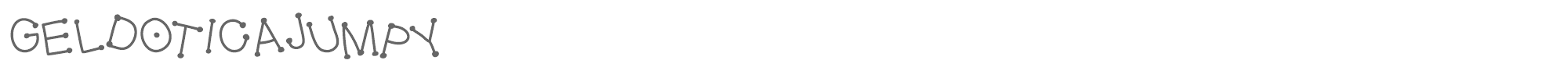 Gel Dotica GelDoticaJumpyF.ttf font preview