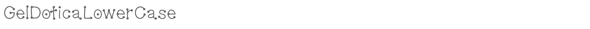 Gel Dotica GelDoticaLowerCaseF.ttf font preview