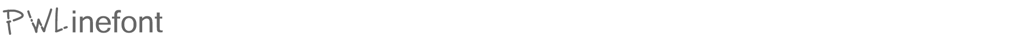 Sample characters PW Line Font Font