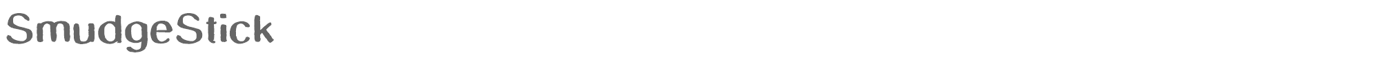 Sample characters Smudge Stick Font