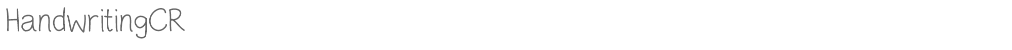 Sample characters Handwriting CR Font