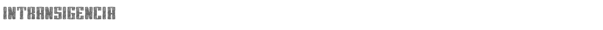 Sample characters Intransigencia Font