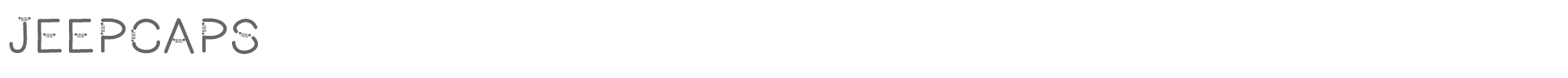 Sample characters Jeepcaps Font