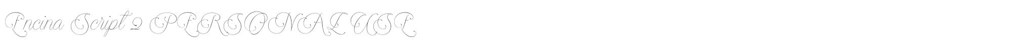 Encina Script EncinaScript2_PERSONAL.ttf font preview