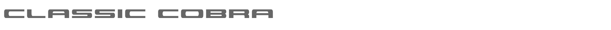 Sample characters Classic Cobra Font