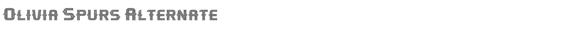 Sample characters Olivia Spurs Font