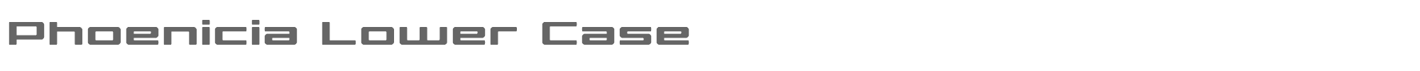 Sample characters Phoenicia Lower Case Font