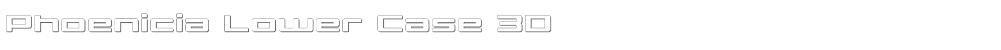 Phoenicia Lower Case phoenicialowercase3d.ttf font preview