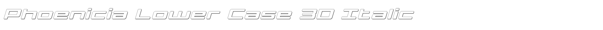 Phoenicia Lower Case phoenicialowercase3dital.ttf font preview