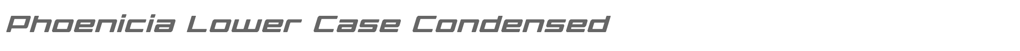 Phoenicia Lower Case phoenicialowercasecondital.ttf font preview