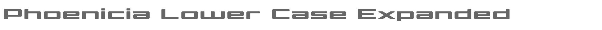 Phoenicia Lower Case phoenicialowercaseexpand.ttf font preview