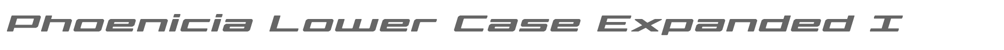 Phoenicia Lower Case phoenicialowercaseexpandital.ttf font preview