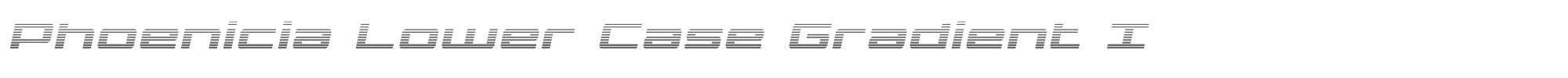 Phoenicia Lower Case phoenicialowercasegradital.ttf font preview