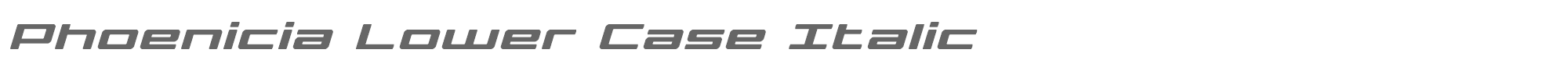 Phoenicia Lower Case phoenicialowercaseital.ttf font preview