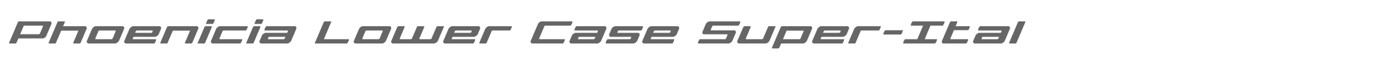 Phoenicia Lower Case phoenicialowercasesuperital.ttf font preview