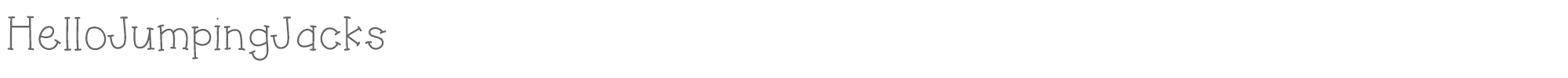 Hello Jumping Jacks HelloJumpingJacks.ttf font preview