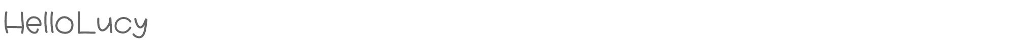 Sample characters Hello Lucy Font