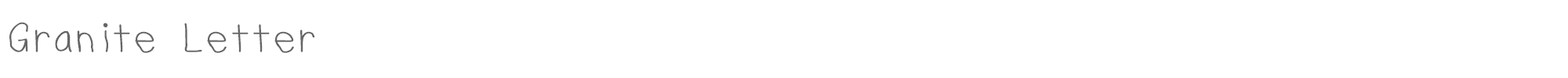 Sample characters Granite Letter Font