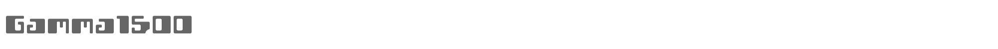 Sample characters Gamma 1500 Font