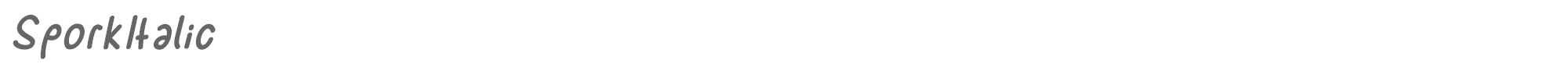 Spork SporkItalic.ttf font preview