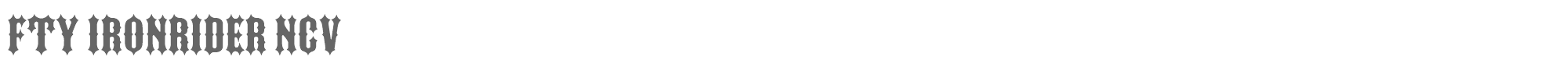Iron Horse FTY_IRONRIDER_NCV.ttf font preview