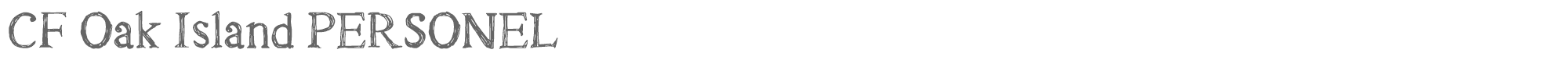 Sample characters CF Oak Island Font
