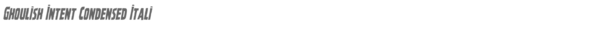 Ghoulish Intent ghoulishintentcondital.ttf font preview