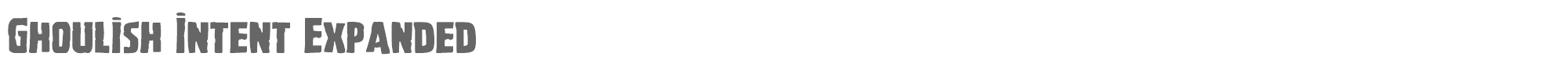Ghoulish Intent ghoulishintentexpand.ttf font preview