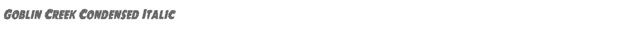 Goblin Creek goblincreekcondital.ttf font preview