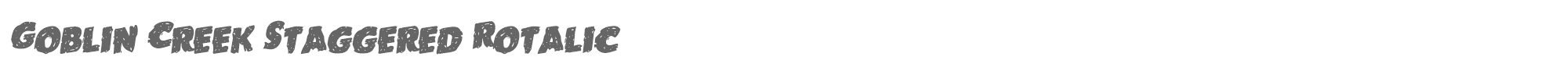 Goblin Creek goblincreekstagrotal.ttf font preview