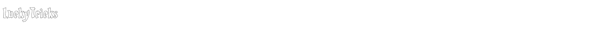 Sample characters Lucky Tricks Font