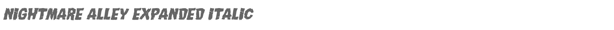 Nightmare Alley nightmarealleyexpandital.ttf font preview